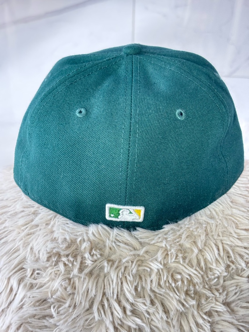 New Era Oakland Athletics A's 59fifty Dark Green Cap with Yellow & White Logo - Picture 6 of 14